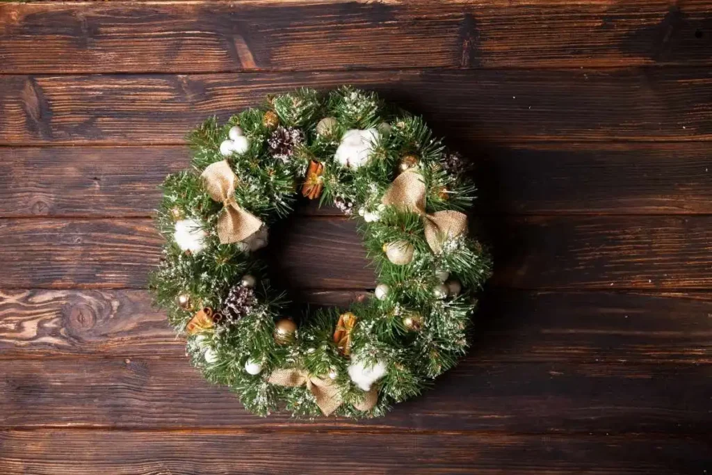 Burlap Wreath with Greenery