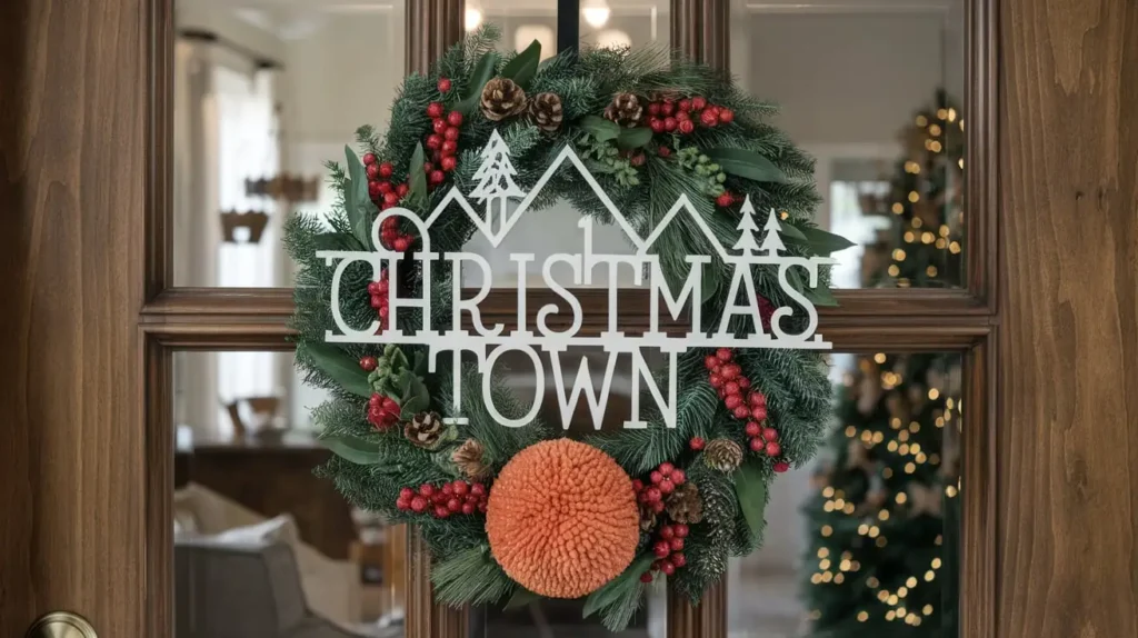 Christmas Town Wreath