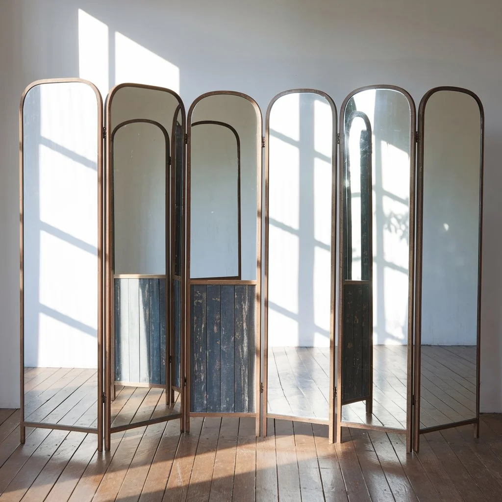 Folding Divider with Mirrors