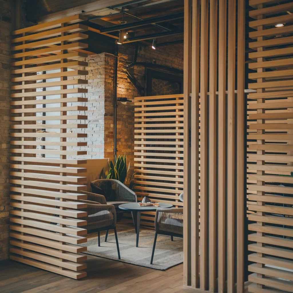 Wooden Slat Partitions